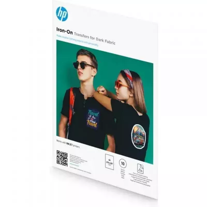 Papel de transferencia para planchar para tejidos oscuros A4 (210 x 297 mm) 10 hojas — HP