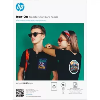 Papel de transferencia para planchar para tejidos oscuros A4 (210 x 297 mm) 10 hojas — HP