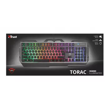 Teclado gaming Trust GXT 856 Torac USB QWERTZ Alemán Negro RGB LED