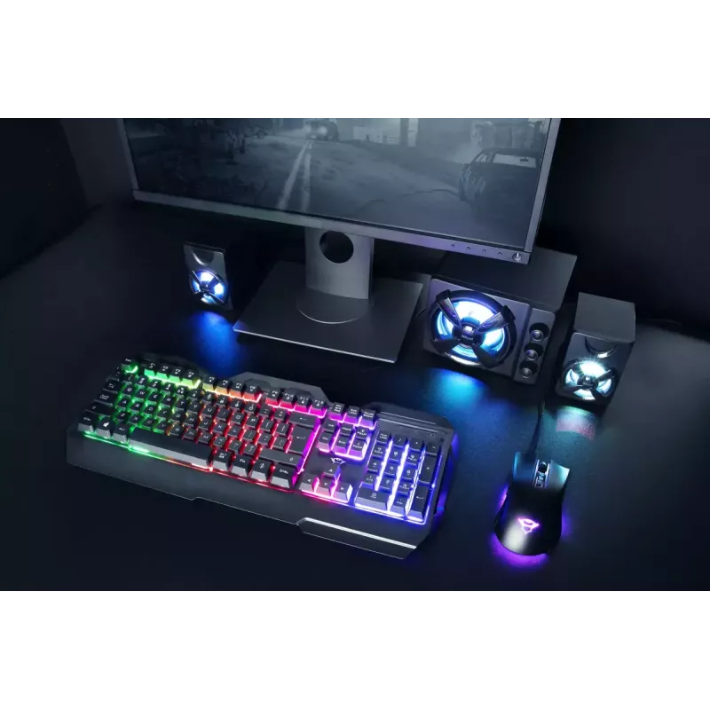Teclado gaming Trust GXT 856 Torac USB QWERTZ Alemán Negro RGB LED