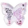Marco de fotos individual Hama Butterfly rosa, transparente