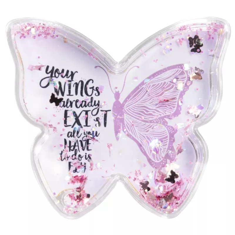 Marco de fotos individual Hama Butterfly rosa, transparente
