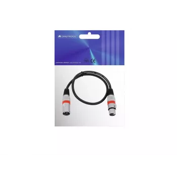 Cable de audio Omnitronic 30220401 0,5 m XLR de 3 polos negro