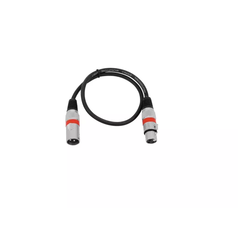 Cable de audio Omnitronic 30220401 0,5 m XLR de 3 polos negro