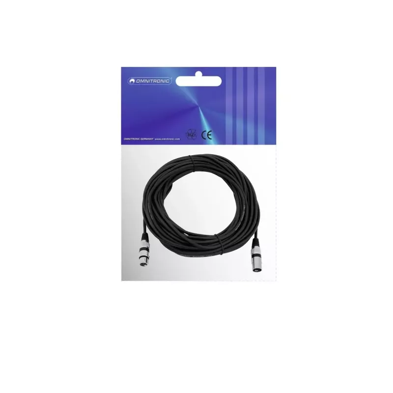 Cable de audio Omnitronic 3022058N 20 m XLR (3 polos) negro