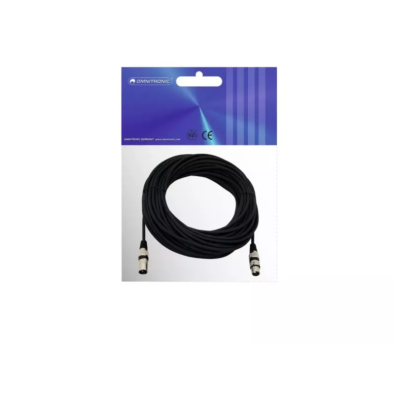 Cable de audio Omnitronic 30220590 25 m XLR 3 polos negro