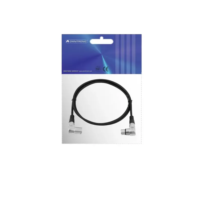 Cable de audio Omnitronic 30220630 1,5 m XLR 3 polos negro