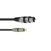 Cable de audio XLR (3 polos) RCA Omnitronic 3022075J 0,15 m negro