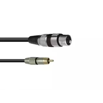Cable de audio XLR (3 polos) RCA Omnitronic 3022075J 0,15 m negro