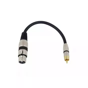 Cable de audio XLR (3 polos) RCA Omnitronic 3022075J 0,15 m negro
