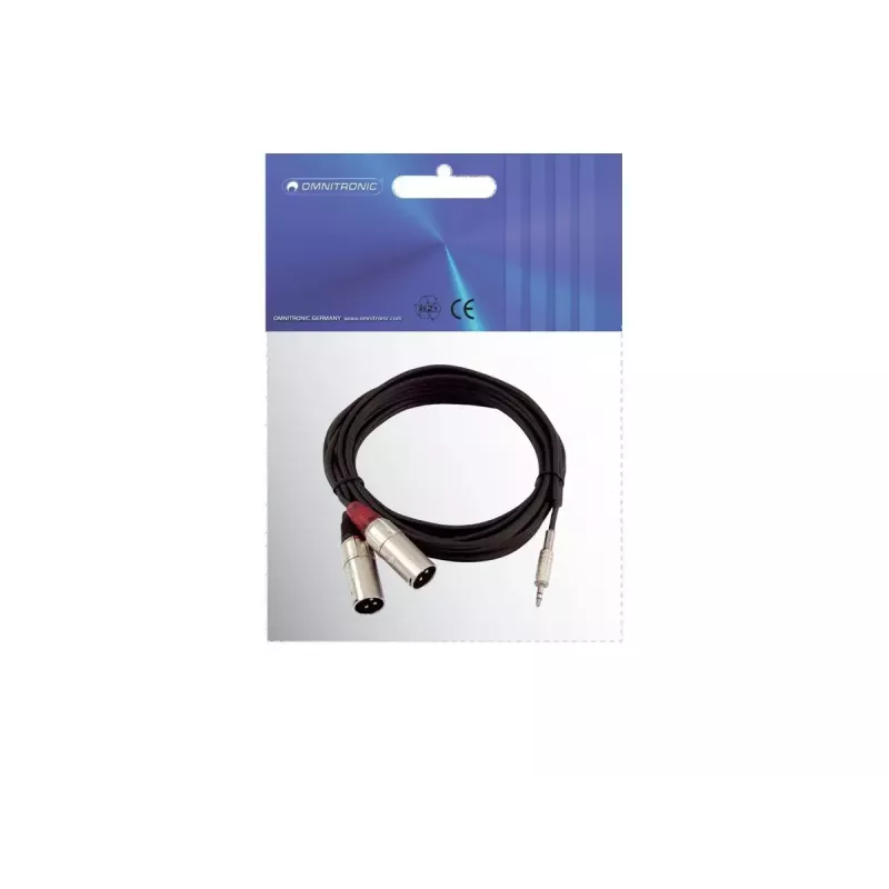 Cable de audio 3 m Omnitronic 30225157