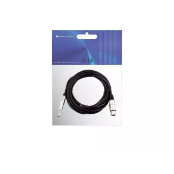 Cable de audio 2 m Omnitronic 3022516M XLR 3 polos 6,35 mm negro