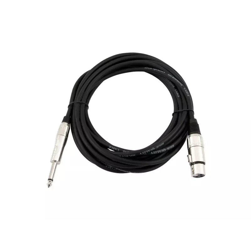 Cable de audio 2 m Omnitronic 3022516M XLR 3 polos 6,35 mm negro