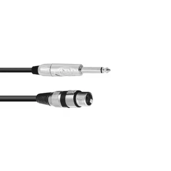 Cable de audio 2 m Omnitronic 3022516M XLR 3 polos 6,35 mm negro