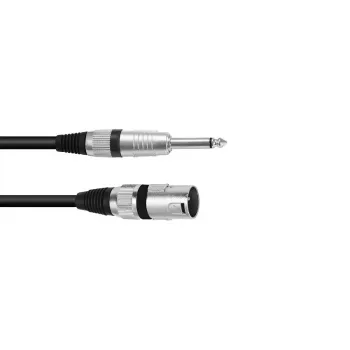 Cable de audio XLR 3 polos 6,35 mm Omnitronic 3022519C 5 m negro
