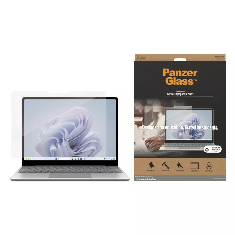 PanzerGlass® cristal protector de pantalla Microsoft Surface Laptop Go3 | Go 2 | Go