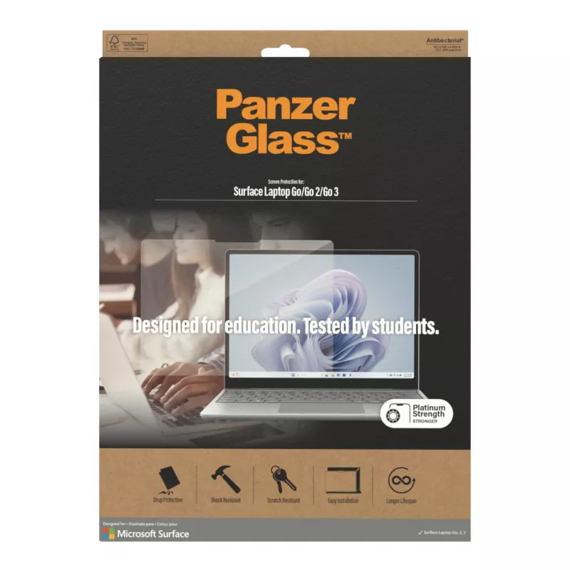 PanzerGlass® cristal protector de pantalla Microsoft Surface Laptop Go3 | Go 2 | Go