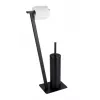 Escobilla de váter con soporte WENKO 24395100 negro acero inoxidable