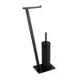 Escobilla de váter con soporte WENKO 24395100 negro acero inoxidable