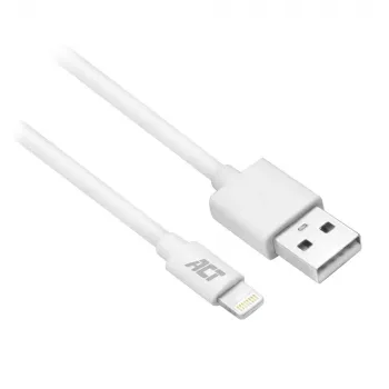 ACT Cable de carga/datos USB 2.0 conector A macho - conector Lightning 1 metro, certificado MFI