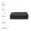 ACT Conmutador HDMI 4K 3x1 Negro 60Hz 1920x1080 3840x2160