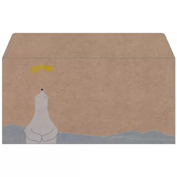 Sigel DU260 sobre navideño DIN lang (DL), oso polar con estrella fugaz, papel kraft 100 g/m²