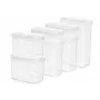 EMSA N1142900 recipiente de almacenamiento de alimentos rectangular set 8,3 L transparente, blanco 7 uds.