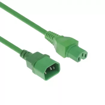 Cable de alimentación C14 - C15 verde 0,6 m ACT AK5302 250 V 10 A