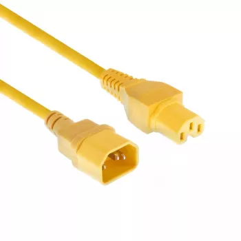 Cable de alimentación ACT C14 - C15 amarillo 0,6 m
