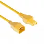 Cable de alimentación ACT C14 - C15 amarillo 0,6 m