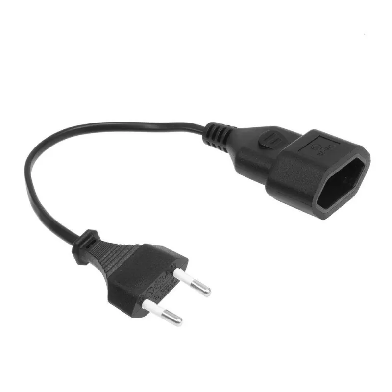Cable de alimentación conector macho Euro - conector hembra Euro negro 0,2 m ACT AK5246