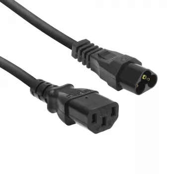 Cable de alimentación ACT C6 - C13 negro 0,2 m 250 V 2,5 A