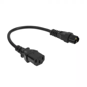 Cable de alimentación ACT C6 - C13 negro 0,2 m 250 V 2,5 A