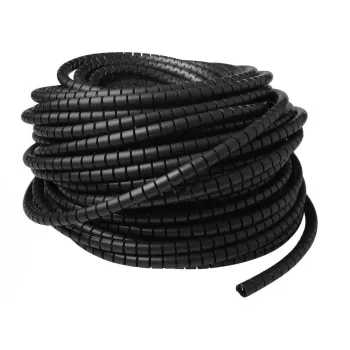 ACT Enrollacables en espiral de 15 mm, longitud 50 metros, gestión de cables, Negro, Policloruro de vinilo (PVC)