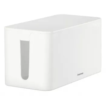 Hama Caja organizadora de cables mini para escritorio/suelo Blanco