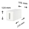 Hama Caja organizadora de cables mini para escritorio/suelo Blanco
