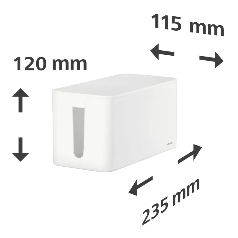 Hama Caja organizadora de cables mini para escritorio/suelo Blanco