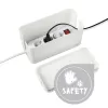 Hama Caja organizadora de cables mini para escritorio/suelo Blanco