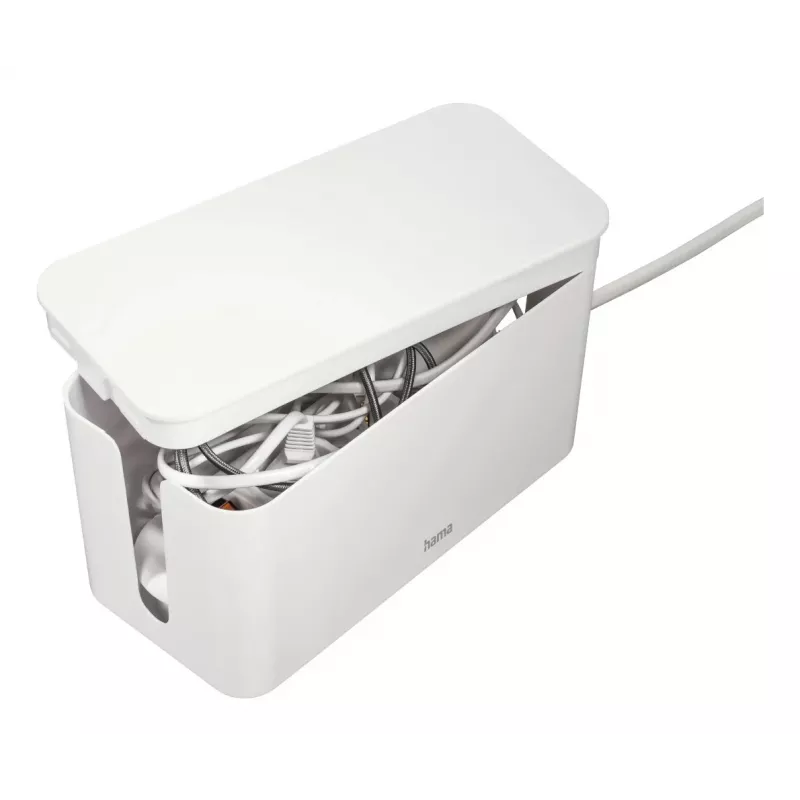 Hama Caja organizadora de cables mini para escritorio/suelo Blanco