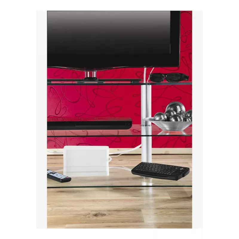 Hama Caja organizadora de cables mini para escritorio/suelo Blanco