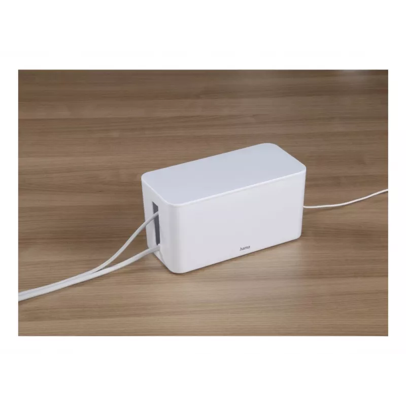 Hama Caja organizadora de cables mini para escritorio/suelo Blanco