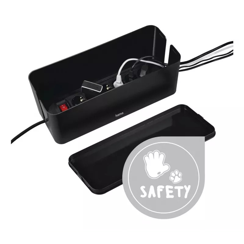 Hama Caja organizadora de cables maxi para suelo Negro 1 ud.