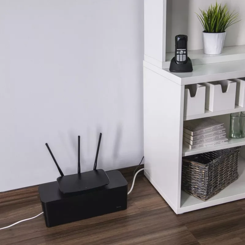 Hama Caja organizadora de cables maxi para suelo Negro 1 ud.