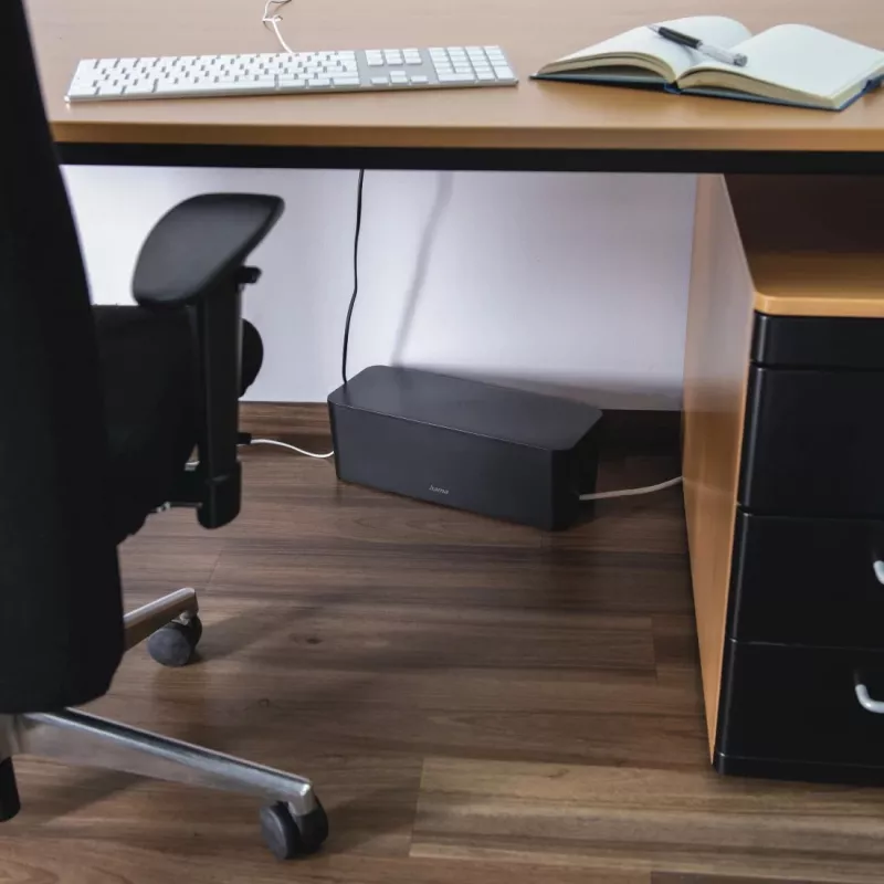 Hama Caja organizadora de cables maxi para suelo Negro 1 ud.