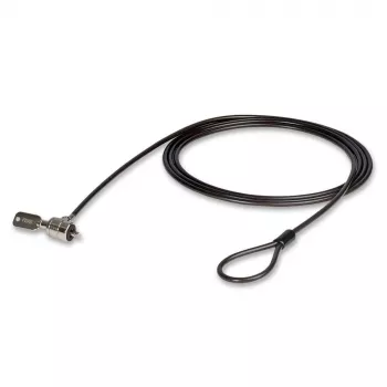 Lindy cable de seguridad para portátil, 2 m, llave, plástico, policloruro de vinilo (PVC), acero, negro