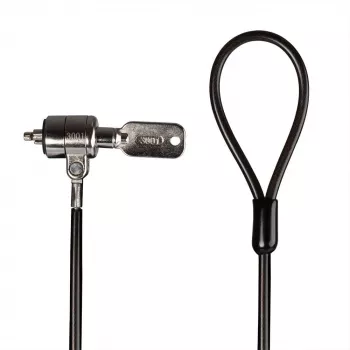 Lindy cable de seguridad para portátil, 2 m, llave, plástico, policloruro de vinilo (PVC), acero, negro