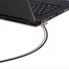 Lindy cable de seguridad para portátil, 2 m, llave, plástico, policloruro de vinilo (PVC), acero, negro