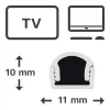 Hama 00220980 organizador de cables universal canaleta blanca 4 uds.