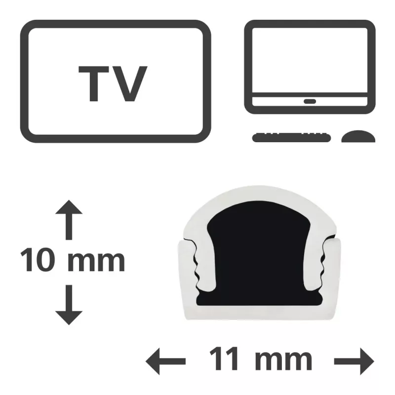 Hama 00220980 organizador de cables universal canaleta blanca 4 uds.