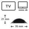 Hama 00220985 organizador de cables universal canaleta negra 1 ud.